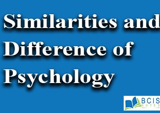 Similarities and Differences of Psychology || Introduction to Psychology || Bcis Notes
