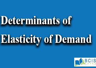 Determinants of Elasticity of Demand || Theory of Consumer Behavior || Bcis Notes