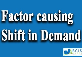 Factor Causing the shift in Demand ||Theory Consumer Behavior || Bcis Notes