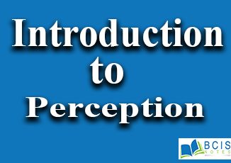 Introduction to Perception || Sensation and Perception || Bcis Notes