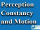 Perceptual Constancy and Motion Perception || Sensation and Perception