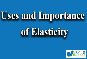 Uses and Importance of Elasticity || Theory of Consumer Behavior || Bcis Notes