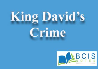 Four Levels of King David's Crime || Ancient Tales || Bcis Notes