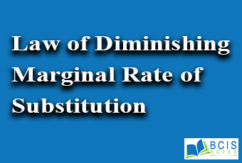 The Law of Diminishing Marginal Rate of Substitution || Theory of Consumer Behavior || Bcis Notes