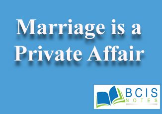 Four levels of Marriage is a private affair || Chapter Love || Bcis Notes