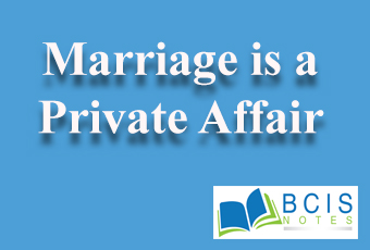 Four levels of Marriage is a private affair || Chapter Love || Bcis Notes