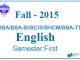 Pokhara University || Fall,2015 || English || BBA/BBA-BI/BCIS/BHCM