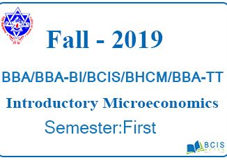 Pokhara University || Fall,2019 || Introductory Microeconomics || BBA\BCIS