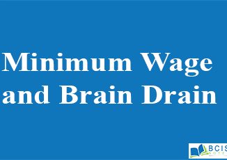 Minimum wage and Brain Drain || Theory of distribution || Bcis notes