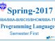 Programming Language- Spring,2017