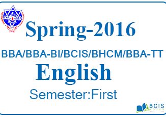 Pokhara University || Spring,2016 || English || BBA/BBA-BI/BCIS/BHCM