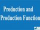 Production and Production Function
