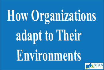 How Organizations adapt to Their Environments || The Nature of Management || Bcis Notes