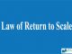 Law of Return to Scale