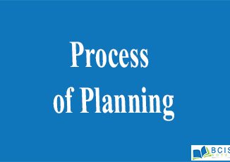 Process of Planning || Planning and decision making || Bcis notes