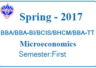 Pokhara University || Spring 2017 || Introductory Microeconomics