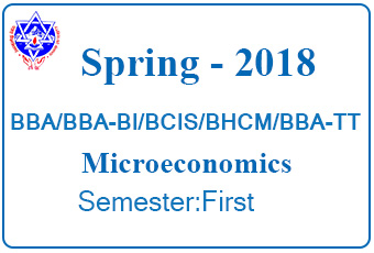 Introductory Microeconomics Spring 2018