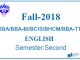 English fall 2018