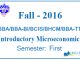 ntroductory Microeconomics Fall 2016