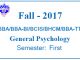 General Psychology Fall 2018 