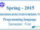 Programming Language Spring 2015