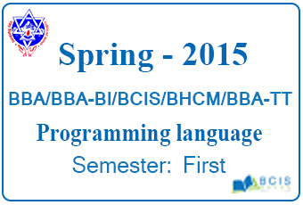 Programming Language Spring 2015