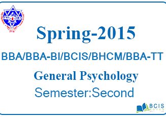 General Psychology Spring 2015