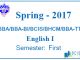 English Spring 2017