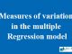 The measures of variation in the multiple Regression model