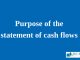 Purpose of the statement of cash flows || Preparation of Financial Statements
