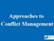 Approaches to Conflict Management