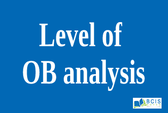 Level of OB analysis