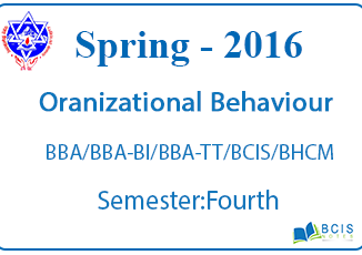 Organizational Behaviour || Pokhara University || Spring,2016 || BBA/BBA-BI/BBA-TT/BCIS/BHCM