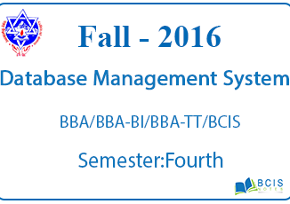 Database Management System || Fall,2016 || Pokhara University || BCIS