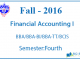 Financial Accounting I || Fall,2016 ||BBA/BBA-BI/BBA-TT/BCIS