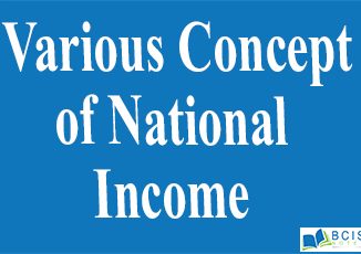 Various Concept of National Income || National Income || Bcis Notes