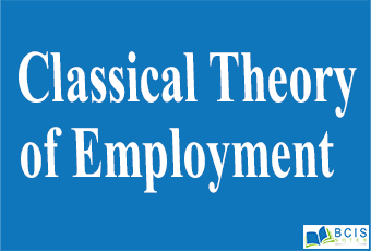 Classical Theory of Employment || Theories of Employment || Bcis Notes