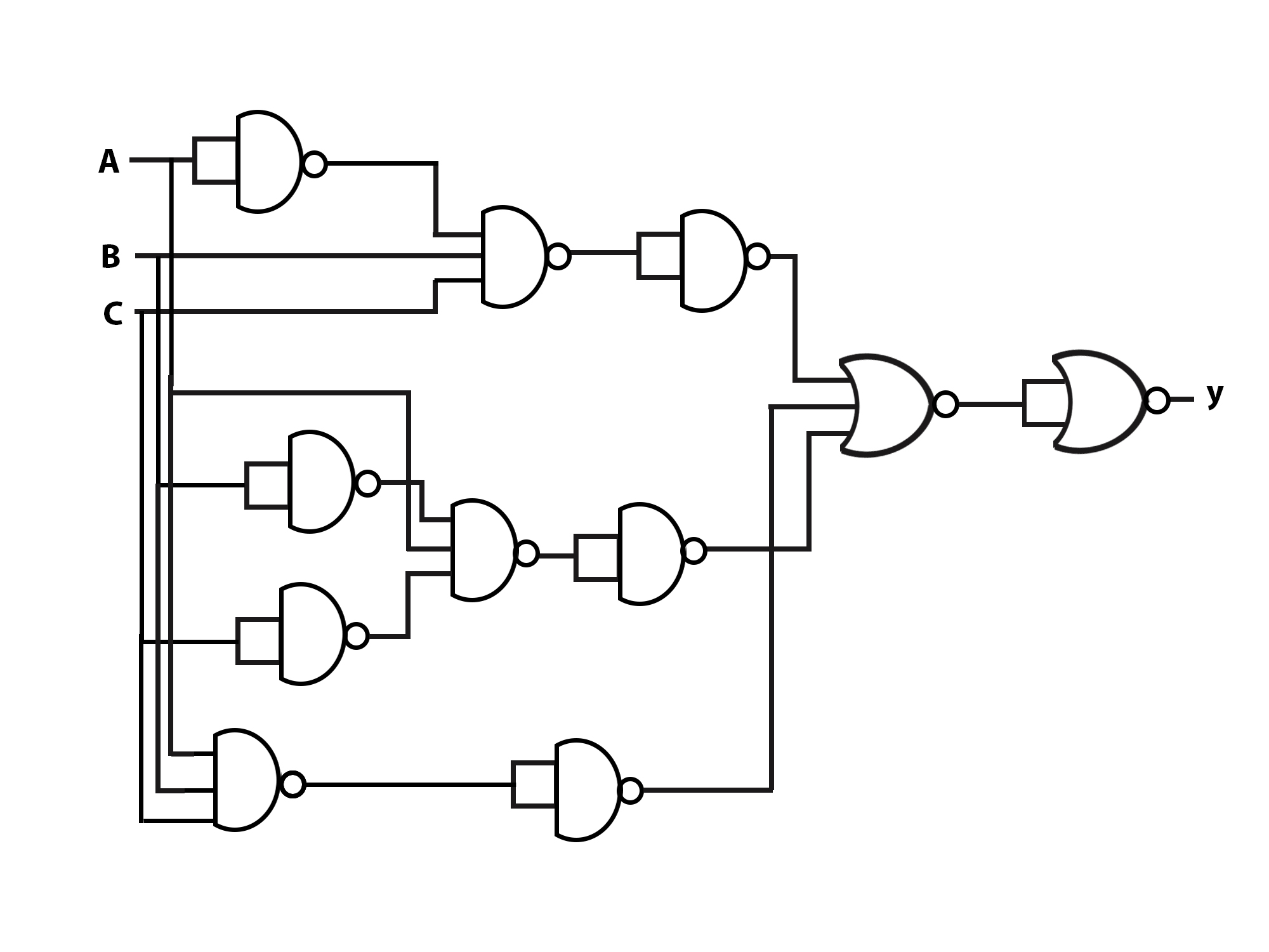 NAND and NOR gate implementation