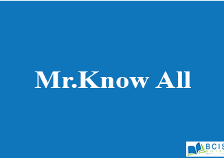 Mr.Know All