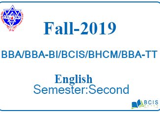 Fall 2019 English