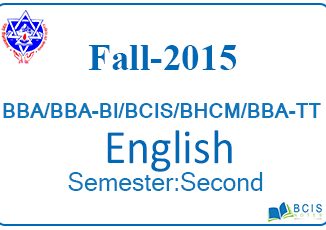 2015 Fall English