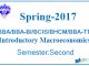 Introductory Macroeconomics Spring 2017