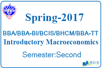 Introductory Macroeconomics Spring 2017