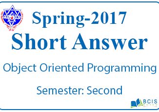 Very Short Questions Spring 2017
