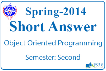 Very Short Questions Spring 2014