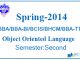 2014 Spring Object Oriented Language