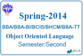2014 Spring Object Oriented Language