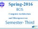 Computer Architecture and Microprocessor || Spring 2016