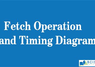 Fetch Operation and Timing Diagram || Microprocessor System || Bcis Notes