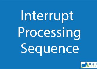Interrupt Processing Sequence